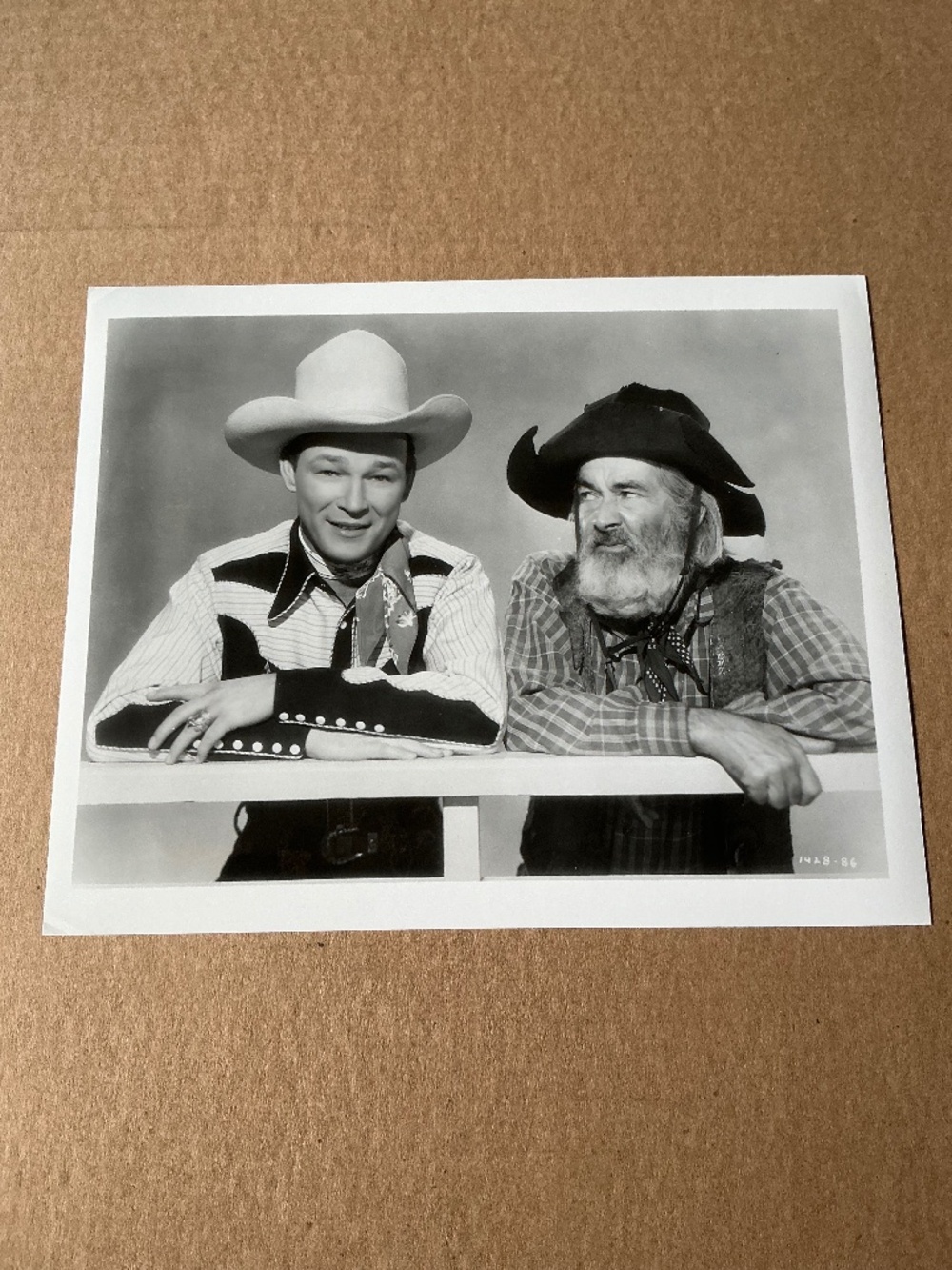 Vintage Roy Rogers George Gabby Hayes Glossy 8x10 Photo Reprint